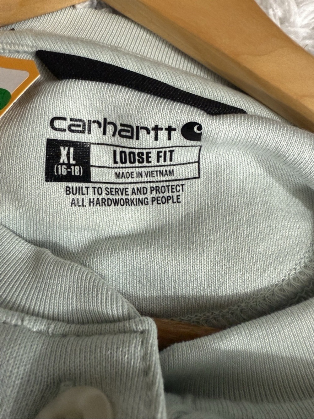 carhartt loose fit midweight French Terry Henley Sweatshirt - Picture 4 of 4